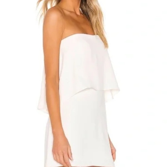 AMANDA UPRICHARD Topanga Mini Dress in Ivory - Picture 3 of 7